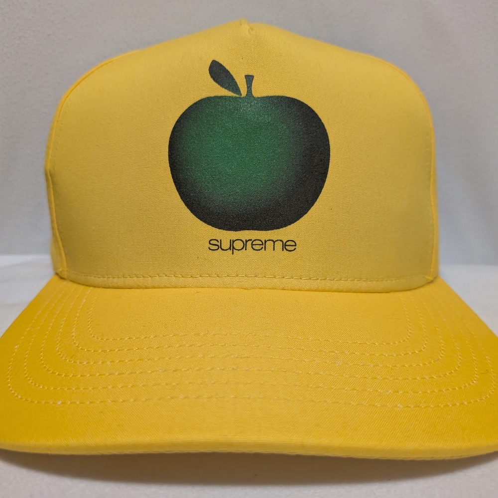 Supreme Yellow Hat with Green Apple Design